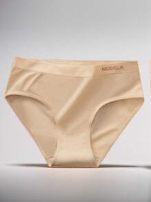 4 pièces Culottes sans couture taille moyenne, Couleur Maillard, Sous-vêtements pour femmes. Rehaussement des fesses, Haute élasticité, Confort et respirabilité. Lingerie pour femmes, Gaine ventre plat