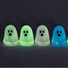 Creative Glow-In-The-Dark Mini Ghost Decorations DIY Kit, Miniature Micro Landscape Halloween Decor, Desktop Ornament, Festival/Birthday/Halloween Gift