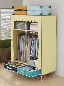 Este armario tiene un ancho de 39.37 pulgadas. Puede ser ensamblado rápidamente sin herramientas, generalmente con instrucciones detalladas incluidas. El desensamblaje también es muy sencillo, lo que lo hace conveniente para mudanzas y almacenamiento. La parte de tela se puede limpiar regularmente para mantener la limpieza.