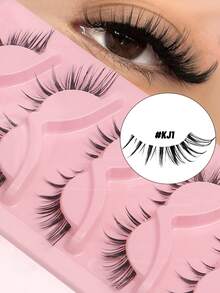 5 Pairs Fluffy False Eyelashes, Natural Looking Short Fake Lashes, Reusable For Beginner - fox eye lashes - View 9