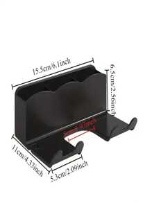 1pc New Wall-Mounted Lightweight Hair Dryer Holder, Perforation-Free Bathroom Storage Rack, Hair Dryer Storage Organization, Bathroom Bedroom Accessories, Bathroom Storage Rack