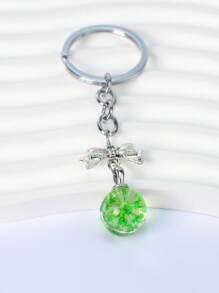 1 件可爱玻璃干花樱花植物标本钥匙扣，清新优雅，四季汽车配件哥特 Y2K - 彩色 - 查看 31