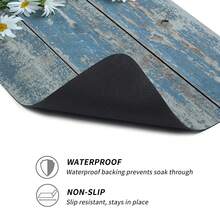 1入組雛菊花設計洗衣機罩，防滑排水墊，櫥櫃墊，餐具排水墊，碗碟排水墊，吸水餐墊 - 彩色 - 查看 7