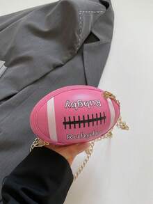 独特足球造型斜挎包，2025新款软妹卡通时尚链条单肩包 - 彩色 - 查看 15