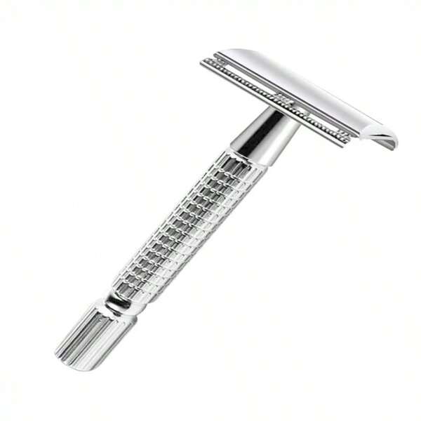 1 pièce Support de rasage pour homme, kit de rasage manuel classique avec support en alliage de zinc pour rasoir, support de rasage à ouverture par torsion, sans lame de rasoir