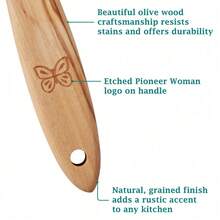 The Pioneer Woman Rustic Olive Wood Slotted Spoon - 1 - View 4