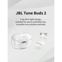 JBL JBL TUNE BUDS 2 True Wireless Bluetooth Earbuds, Active Noise-Proof, Sports Earphones, Compatible With Apple, With Microphone, In-Ear, White