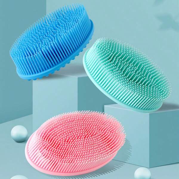 In-Stock Soft Silicone Baby Bath Brush, Children Shampoo Brush, Sensory Integration Tactile Brush