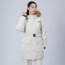 New Balance Chaqueta de mujer para deportes al aire libre, casual, cortavientos, cálida y cómoda con cuello de piel