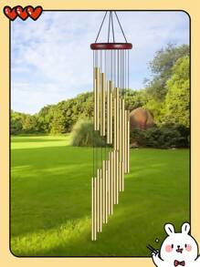 Carillones de viento para exteriores, carillones de viento de la suerte, carillones de viento clásicos, carillones de viento de 12 tubos de aluminio, carillones de viento de 23 pulgadas con melodía, carillones de viento musicales para decoración del hogar, jardines y patios