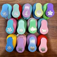 Random Color Embossed 3.8cm Shell, Hole Punch Tool, Creative DIY Flower Punch, Handicraft Material, Pressing Flower Tool, Efficient & Ergonomic Flower Punch - Multicolor - View 2