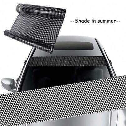 1pc Extra Long Car Front Windshield Sunshade Honeycomb Sticker