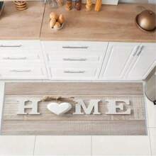 1 Piece Of 3D Heart-Shaped Printed Kitchen Mat, Sweet Holiday Carpet, Daily Decorative Floor Mat, Washable Carpet, Silicone Bottom Soft Crystal Suede Leather, Beautiful, Non Slip, Comfortable, Suitable For Dining Rooms, Living Rooms