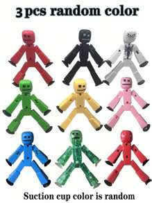 2/5/10 Peças Brinquedos Criativos e Divertidos de Pessoas Pequenas, Quebra-cabeça Antiestrês com Ventosas, Bonecos Perfeitos para Presentes de Feriados e Natal