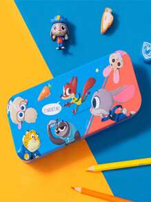 Disney 1pc Disney Double-Layer Metal Stationery & Pencil Case With Cute Cartoon Design, High-Quality Aesthetic Storage Organizer For School, Office, Home Use - Perfect Gift For Back To School, Graduation, Birthday,Pencil Pouch,School Bag
