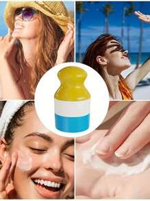 1 pezzo Dispenser ricaricabile di alta qualità per lozione solare, confezione da viaggio portatile, flacone con pompa per lozione facile da usare, adatto per protezione solare quotidiana e uso domestico, contenitore moderno e durevole