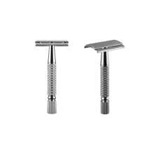 1 pièce Support de rasage pour homme, kit de rasage manuel classique avec support en alliage de zinc pour rasoir, support de rasage à ouverture par torsion, sans lame de rasoir