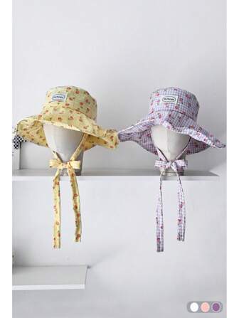 1 件装可爱甜美女士渔夫帽，大头围，可调节领带，防晒，夏季和春季通用，户外太阳帽