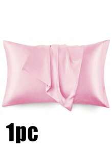 Luxurious Silky Soft Pillowcase - Breathable Skin-Friendly Cool Feel, Solid Color With Envelope Closure - Machine Washable Bedding Washed Silk Pillowcase Single Ice Silk Satin Silk Faux Silk Pillowcase Christmas Gift