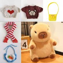 10 件水豚毛绒玩具带衣服配饰儿童水豚填充动物幼儿过家家装扮生日礼物 3 4 5 6 7 8 岁男孩女孩 - 彩色 - 查看 14