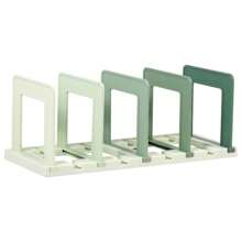 Organizador de Mesa Modular Desmontável com 4 Prateleiras, Prateleira de Exibição e Armazenamento, Verde Gradiente