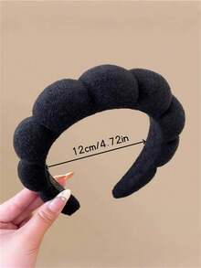 1个/3个/4个装女士拿铁海绵云朵发箍，可爱百搭宽发箍，防滑发带，优雅波西米亚风，适合秋冬季节，发箍发饰头饰