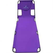 Ostrich Beach Lounge Chair, Folding & Reclining Outdoor Chaise Lounger, Blue - Purple - View 1