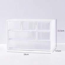 1pc Drawer Organizer, Makeup And Jewelry Storage Box, Suitable For Office Use. Vanity, Bathroom, College Dorms, Closets, Desks. Bedroom, Living Room, Stationery Organizer Box. Dust-Proof Stackable Storage Drawers For Women Storage Organizer Travel Essentials Father Gift