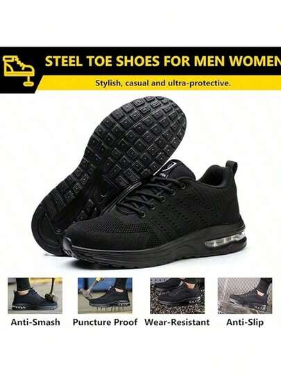 Botas De Segurid Transpirables Tenis Segurid Industrial Zapato De Trabajo Hombre Zapatos de trabajo para mujer