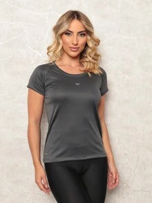 KIT 03 Women's Sports T-Shirts For Gym Training Running Fitness - 摩卡棕 - 查看 6
