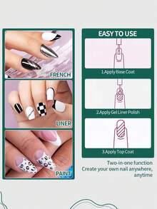 XEIJAYI 2pcs/Pack 10ml Spider Silk Gel Painting Gel Steel Wire Striped Wave 3D Nail Polish - 彩色 - 查看 3