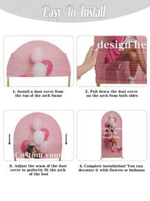 Funda personalizada para arco de espandex - Funda personalizada para marco de fondo de arco ajustable para marco de soporte de fondo con parte superior redonda, funda de fondo de arco para cumpleaños, fiesta temática, boda, múltiples opciones de tamaño, duradera, transpirable, ligera, lavable, divertida, linda, amorosa, elegante, sencilla, personalizada, única, regalos ideales para él, para el Día de la Madre, para cumpleaños, para el Día de San Valentín, para graduación, para el Día del Padre, para el hogar, sofá, cama, coche, sala de té, dormitorio, baño, sala de estar, comedor