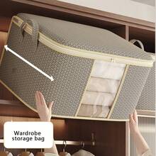 Vielseitige Kleidungs- und Bettwäsche Aufbewahrungstasche - Großer Stauraum, staubdichter Organizer für Kleiderschrank, Schlafzimmer und Heimorganisation, Sortierung, saisonale, Unterbett-Lagerung