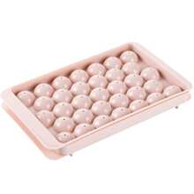 Blue Ice Sphere Mold – 33-Cavity Ice Cube Tray With Lid For Freezer, Ideal For Crafting Chilling Spheres For Cola, Beer, And Cocktails
