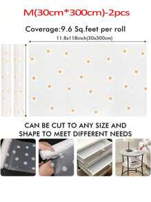 1 rollo de tapete con estampado de margaritas para estantes de cocina, forro no adhesivo para cajones, forro antideslizante para refrigerador, almohadilla de EVA impermeable para nevera, estera para armarios, manteles fáciles de colocar