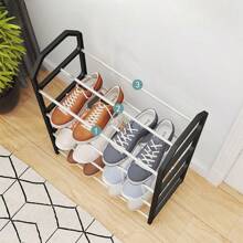 1 pièce Porte-chaussures simple à 4 niveaux, armoire à chaussures simple, dispositif d'assemblage multi-niveaux intérieur pour la maison, étagère, rangement pour dortoir