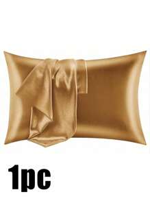 Luxurious Silky Soft Pillowcase - Breathable Skin-Friendly Cool Feel, Solid Color With Envelope Closure - Machine Washable Bedding Washed Silk Pillowcase Single Ice Silk Satin Silk Faux Silk Pillowcase Christmas Gift