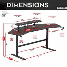 Techni Sport TS911D Gaming Desk With Shelves And Accessory Holder Black - Black1 - View 5