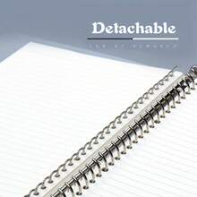 一个 A5/B5 笔记本，有 54 张纸和 108 页，采用带有星空设计的彩色 PP 封面，可拆卸透明螺旋装订，横线和网格页，适合学生或商务笔记，也可以用作日记。,学校用品,返校 - 彩色 - 查看 8