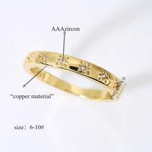 1 pieza Anillo de cobre minimalista y apilable, adecuado como regalo de joyería para mujeres para bodas, compromisos y fiestas
