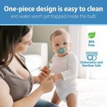 Dr. Brown's Advantage One-Piece Lightweight Silicone Pacifier Stage Two, With One Glow-In-The-Dark Pacifier - 3pk