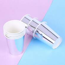 50/25pcs 9oz Disposable Cups, Thick For Hot/Cold Drinks, Tea, Coffee, Milk, Juice, Ideal For Birthday, Wedding, Anniversary Party, Camping, Kitchen, Christmas, Thanksgiving, Halloween Decoration - Gold, Silver and Rose Gold - View 12