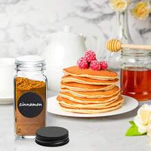 24-Piece Spice Jars With Lids And Labels- 120 ML Glass Spice Containers With Sealed Lids, Dual Filters Seasoning Jars Organizers For Kitchen Storage, Gift Sets - Clear - View 3