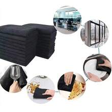 12pcs Black Cleaning Cloth Thick Rags Kitchen Dishwashing Pot Dish Washing Cloth Towel Cleaning Tools, Kitchen, Bathroom, Home, Household Supplies Supplier - Black - View 3