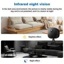 1pc 1080P High-Definition WiFi Smart Home Security Camera With Voice Intercom, Night Vision, Motion Alarm And Remote Mobile Viewing-Indoor/Outdoor Monitoring System With USB Power Supply, Motion Alarm System | Fashionable White Camera | Small Camera