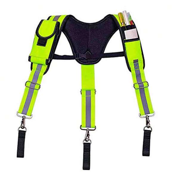 Safety Work Suspenders Tool Belt Suspenders, Heavy Duty Tool Belt Suspenders Reflective Safety Suspenders