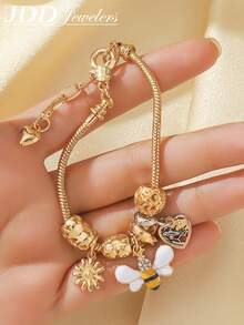 1pc Bee Charm Bracelet, Fashionable For Women Everyday Wear - Multicolor - View 1