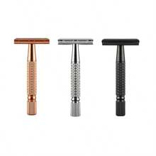 1 pièce Support de rasage pour homme, kit de rasage manuel classique avec support en alliage de zinc pour rasoir, support de rasage à ouverture par torsion, sans lame de rasoir