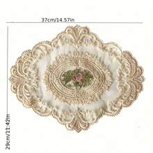 2pcs/4pcs/6pcs Set Vintage Lace Placemat, Handmade Embroidered Table Mat, Suitable For Dining Table, Kitchen, Holiday, Wedding Decor