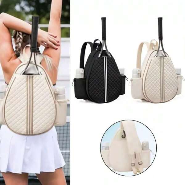 Tennistasche Outdoor Sporttasche Multifunktionale Profi Badminton Schlägertasche Gesteppter Tennis Umhängerucksack mit Reißverschluss